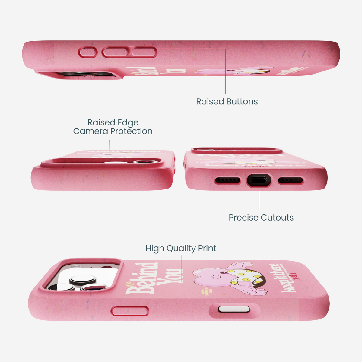 Bubblegum Pink Behind You iPhone 17 Pro Max Case