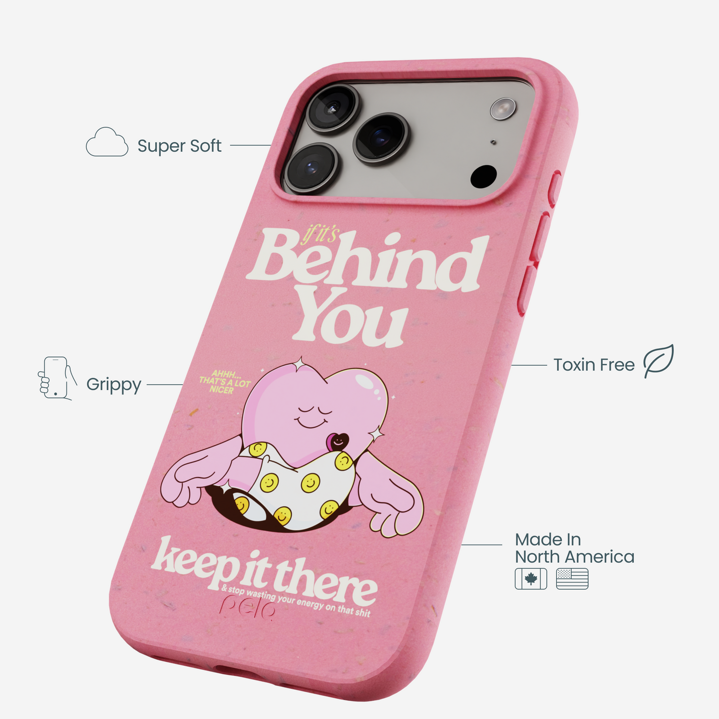 Bubblegum Pink Behind You iPhone 17 Pro Max Case