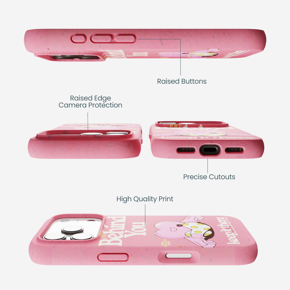 Bubblegum Pink Behind You iPhone 17 Pro Case