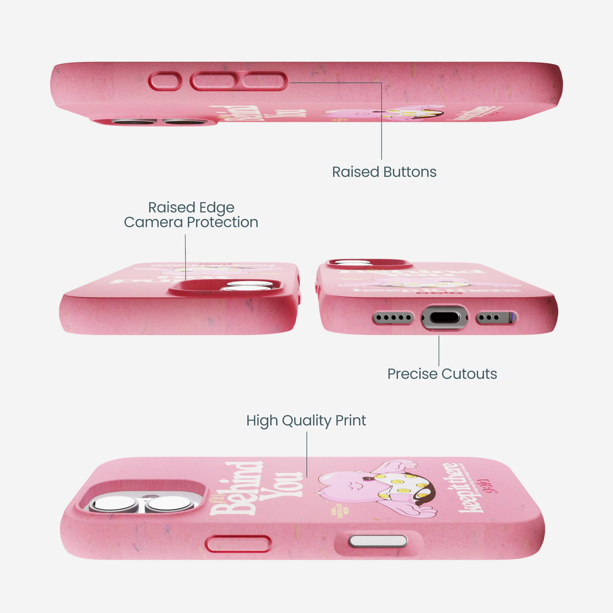 Bubblegum Pink Behind You iPhone 17 Case