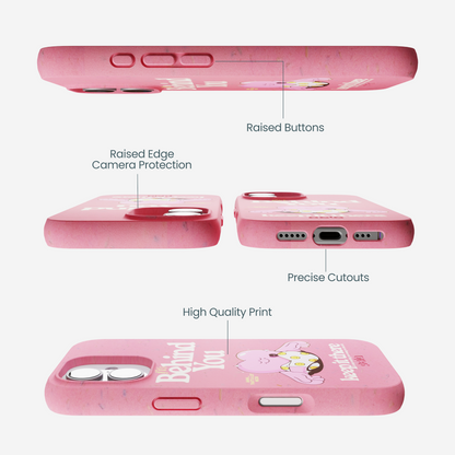 Bubblegum Pink Behind You iPhone 17 Case