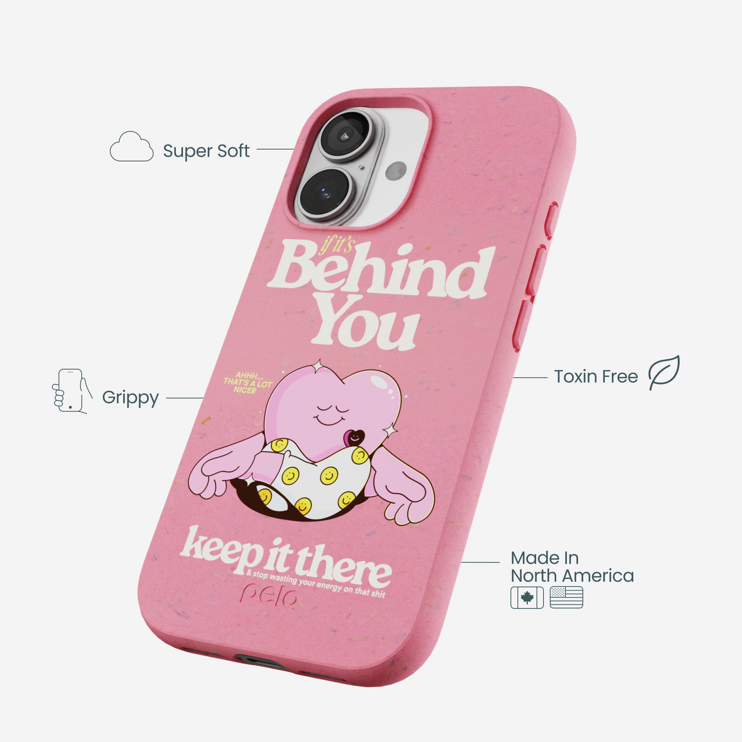 Bubblegum Pink Behind You iPhone 17 Case