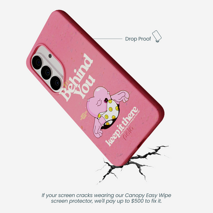Bubblegum Pink Behind You Samsung Galaxy S26 Case
