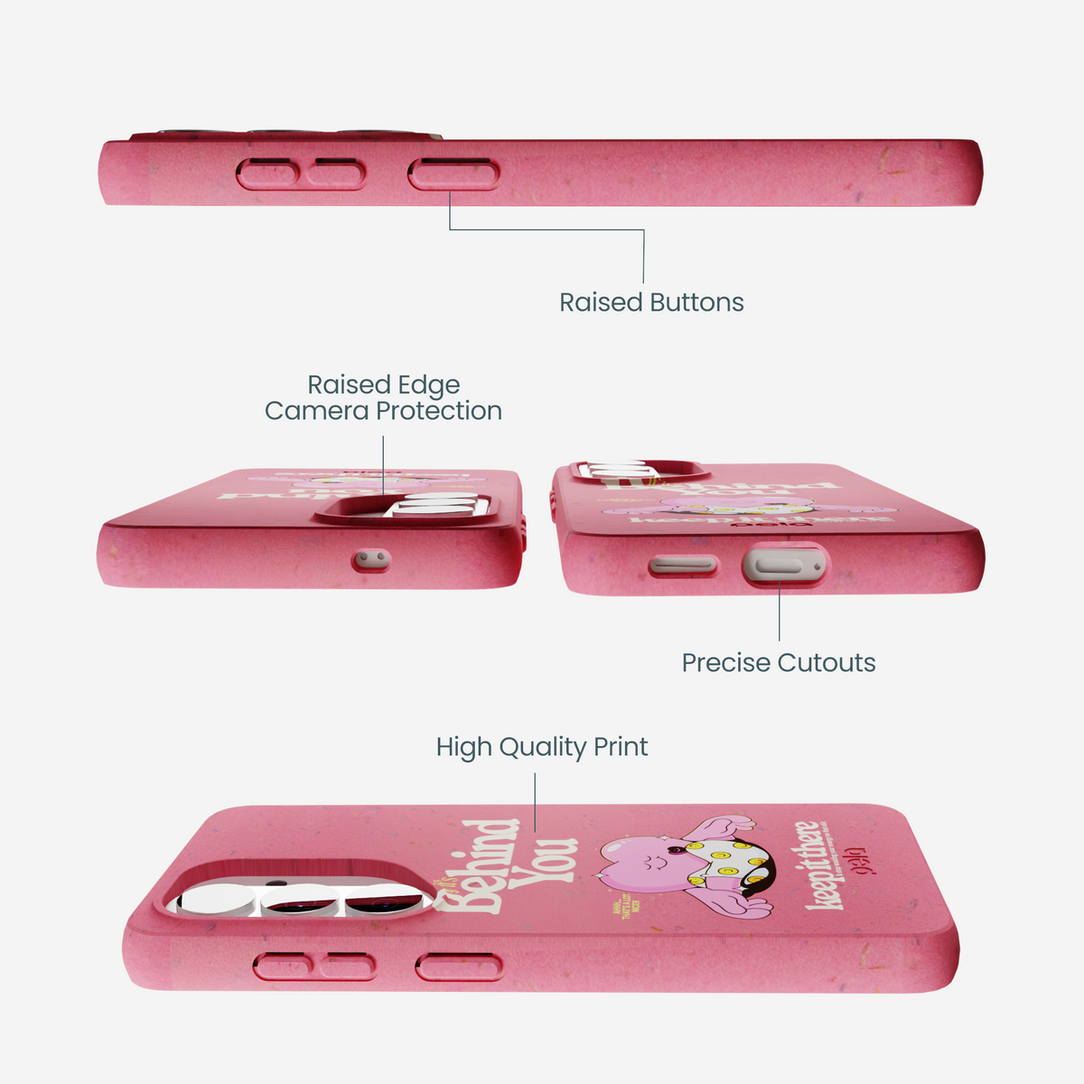 Bubblegum Pink Behind You Samsung Galaxy S26 Case