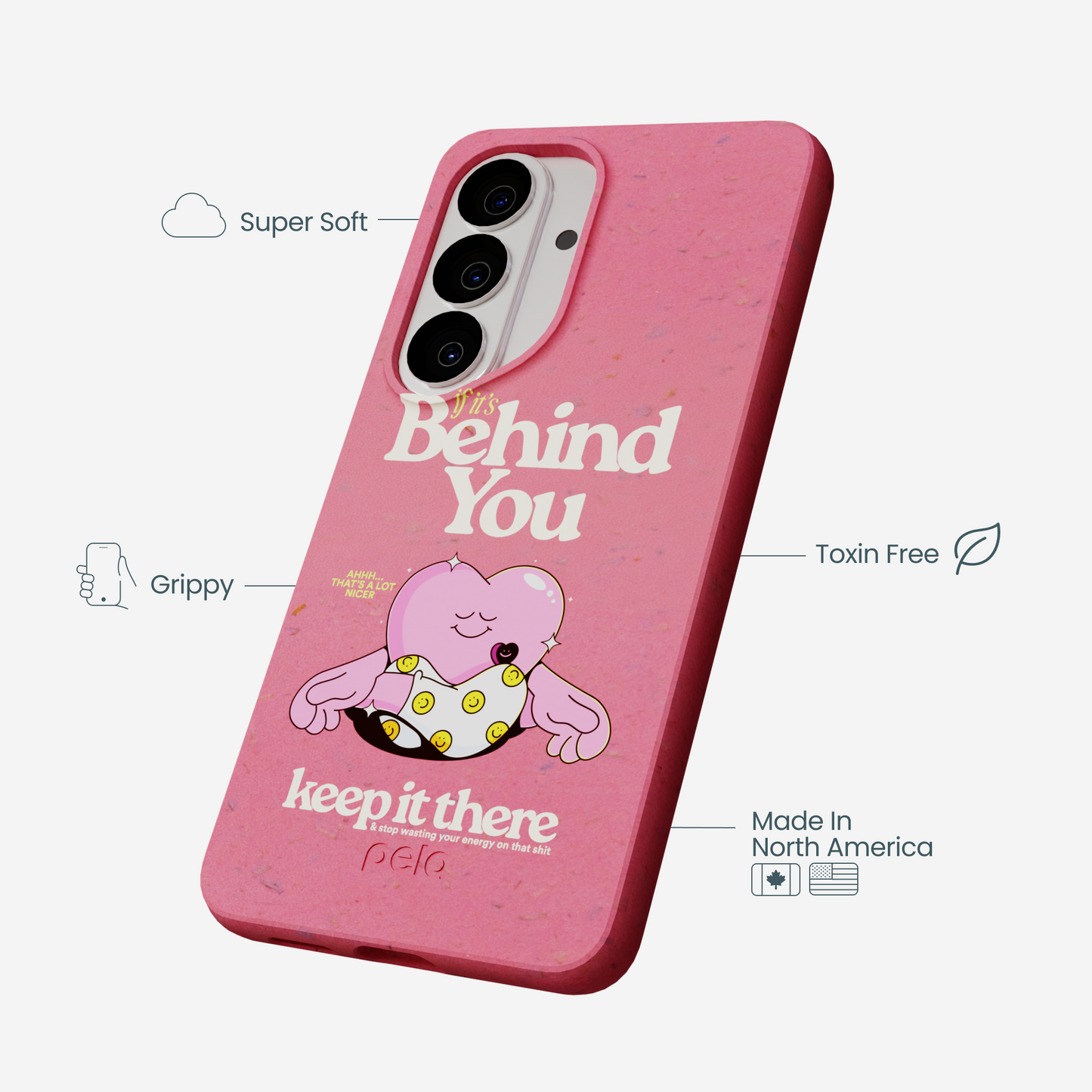 Bubblegum Pink Behind You Samsung Galaxy S26 Case