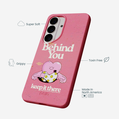 Bubblegum Pink Behind You Samsung Galaxy S26 Case