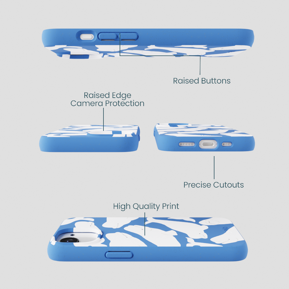 Electric Blue Belugas iPhone 16e/17e Case