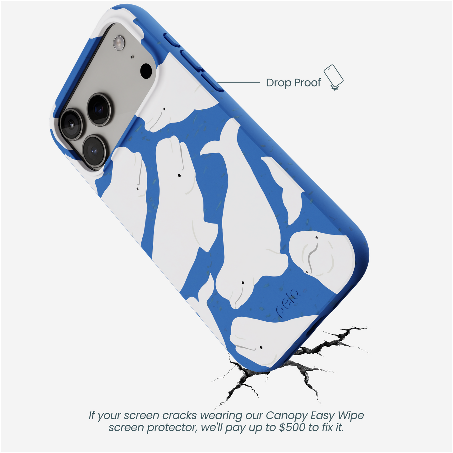 Electric Blue Belugas iPhone 17 Pro Max Case