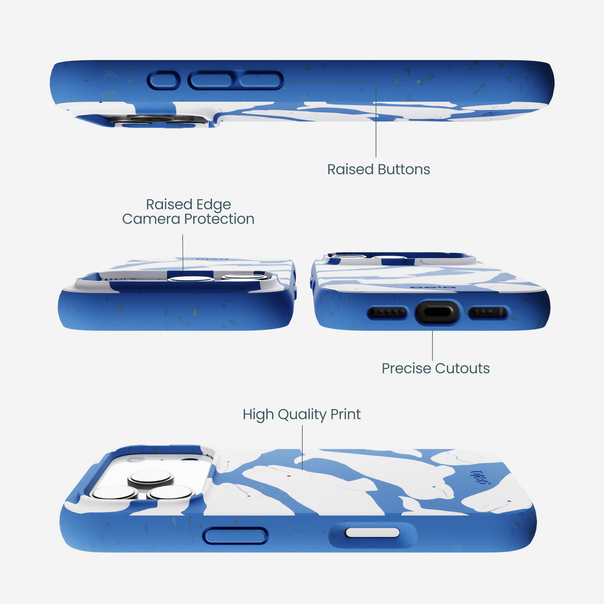 Electric Blue Belugas iPhone 17 Pro Case