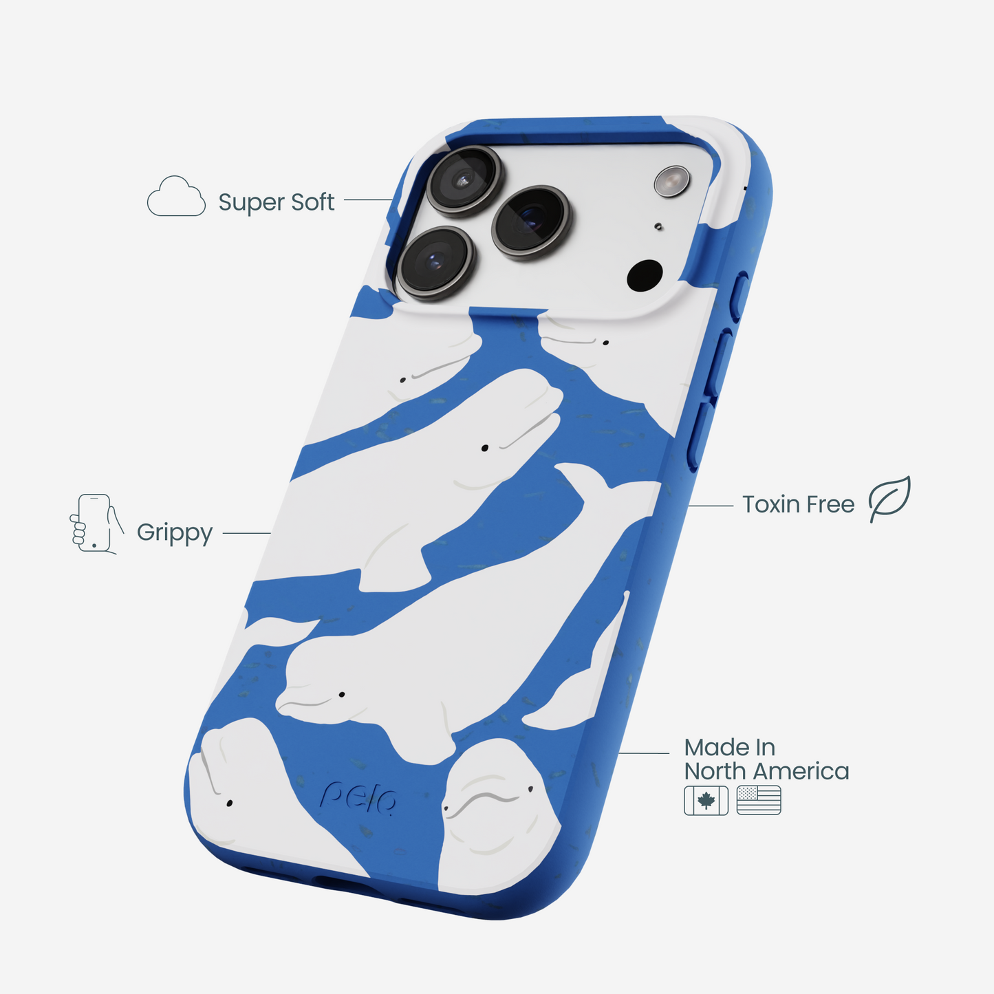 Electric Blue Belugas iPhone 17 Pro Case