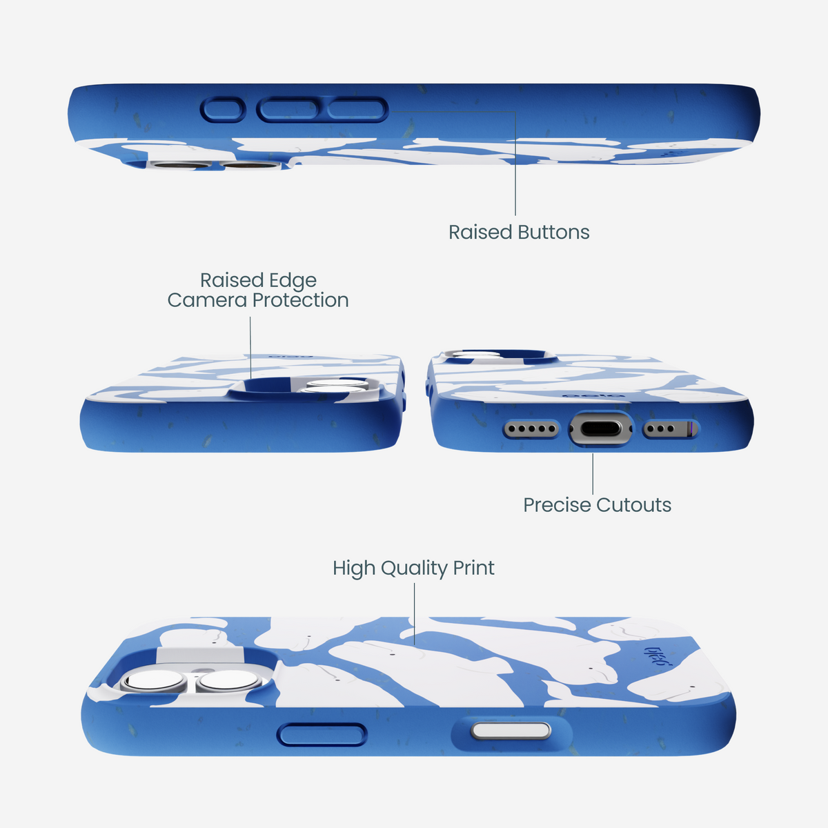 Electric Blue Belugas iPhone 17 Case
