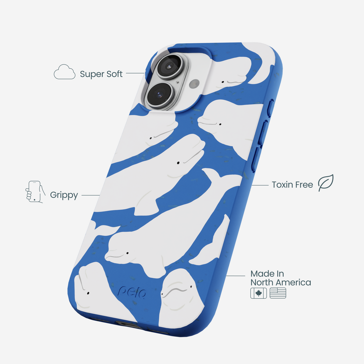 Electric Blue Belugas iPhone 17 Case