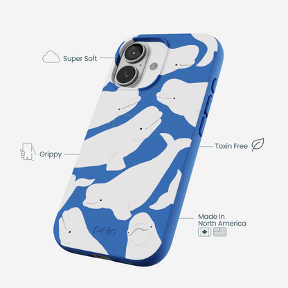 Electric Blue Belugas iPhone 17 Case