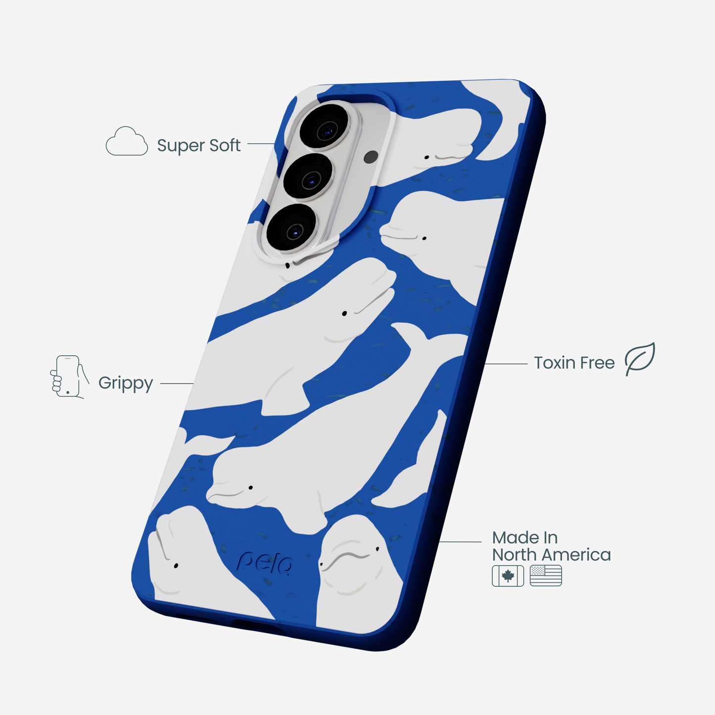 Electric Blue Belugas Samsung Galaxy S26 Case