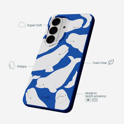 Electric Blue Belugas Samsung Galaxy S26 Case