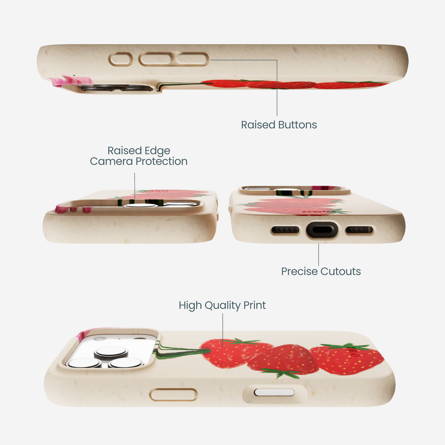Seashell Berry Bloom iPhone 17 Pro Case