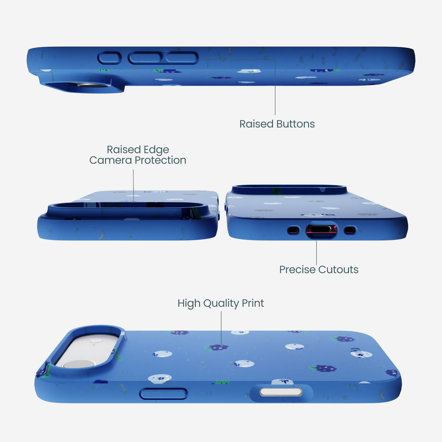 Electric Blue Black and Blue iPhone Air Case