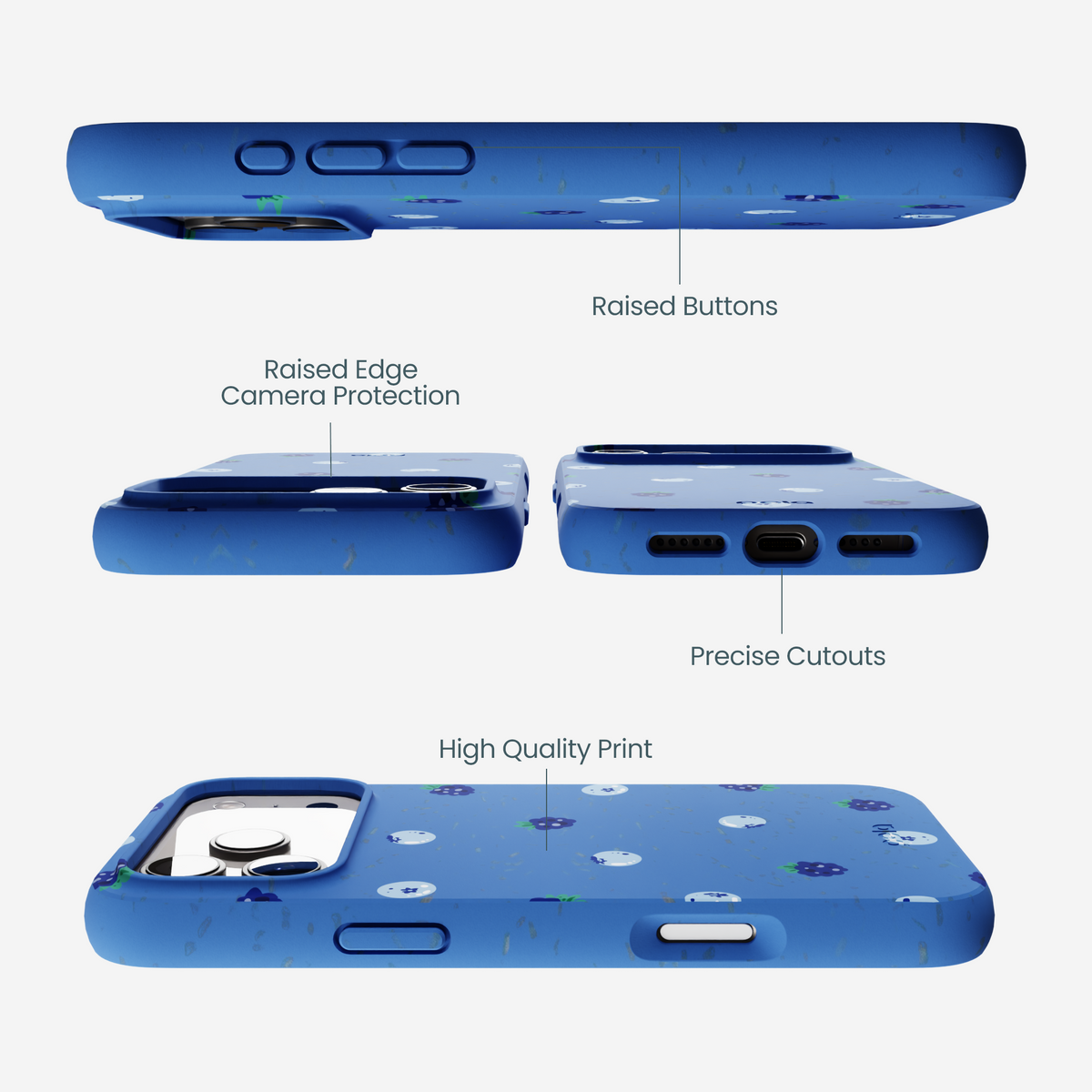 Electric Blue Black and Blue iPhone 17 Pro Max Case