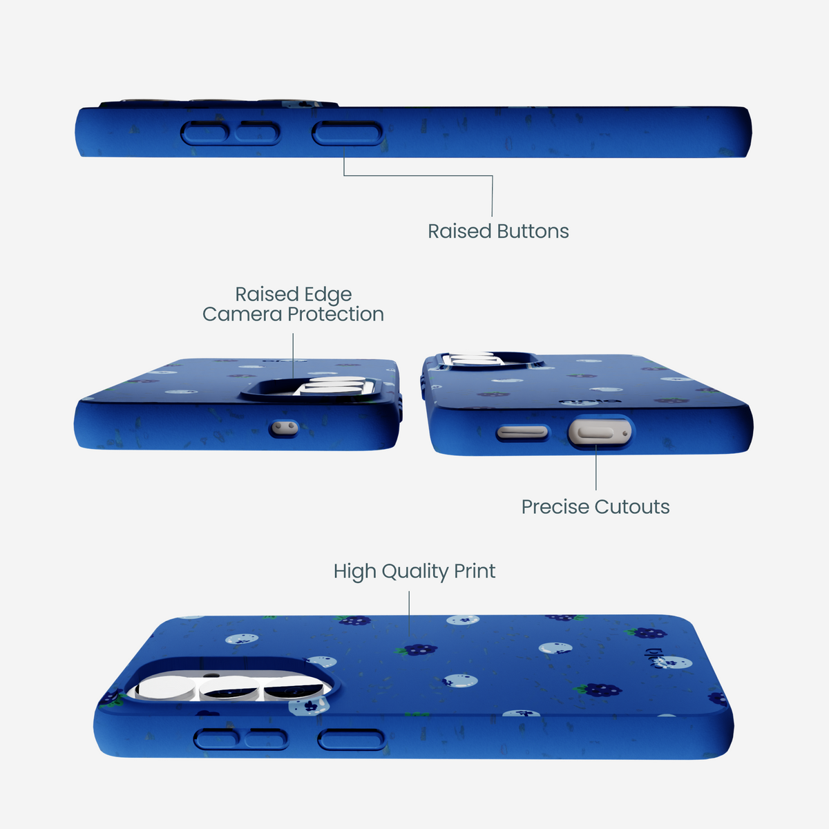 Electric Blue Black and Blue Samsung Galaxy S26 Case