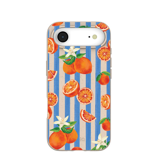 Seashell Blood Orange Stripes iPhone Air Case