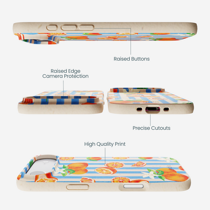 Seashell Blood Orange Stripes iPhone Air Case