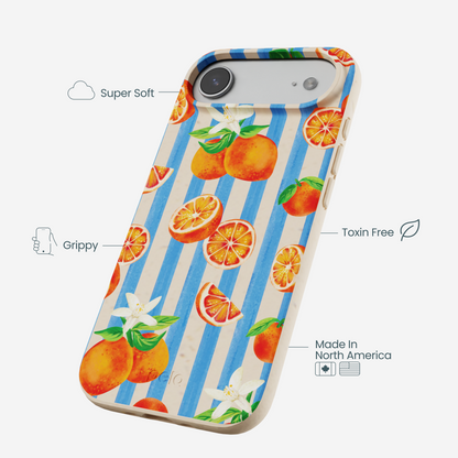 Seashell Blood Orange Stripes iPhone Air Case