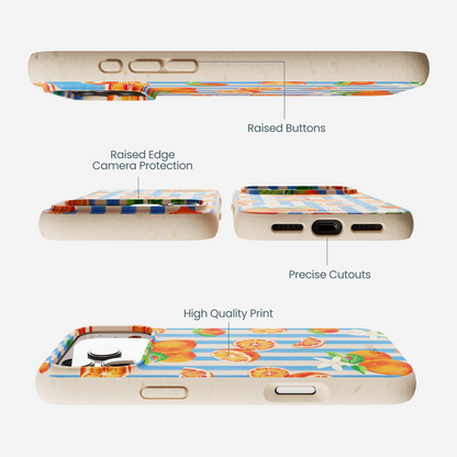 Seashell Blood Orange Stripes iPhone 17 Pro Max Case