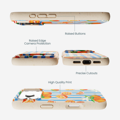 Seashell Blood Orange Stripes iPhone 17 Pro Case