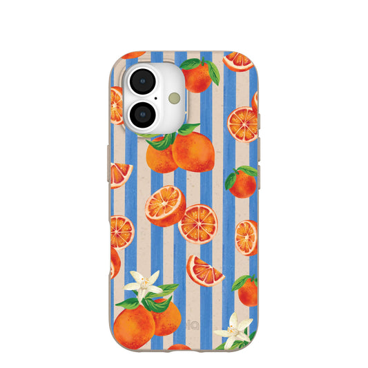 Seashell Blood Orange Stripes iPhone 17 Case