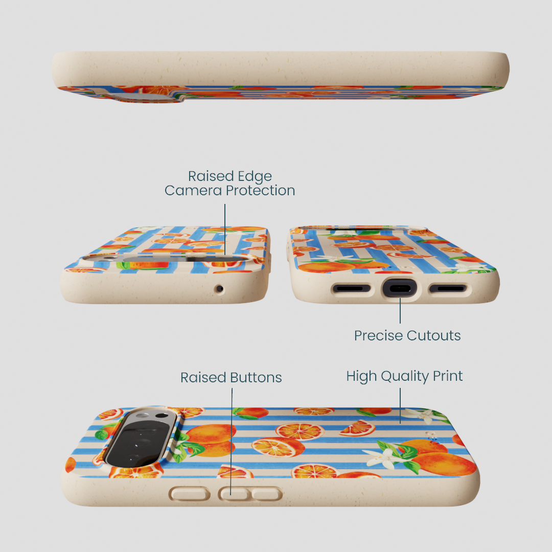 Seashell Blood Orange Stripes Google Pixel 10 Pro XL Case