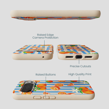 Seashell Blood Orange Stripes Google Pixel 10 Pro XL Case