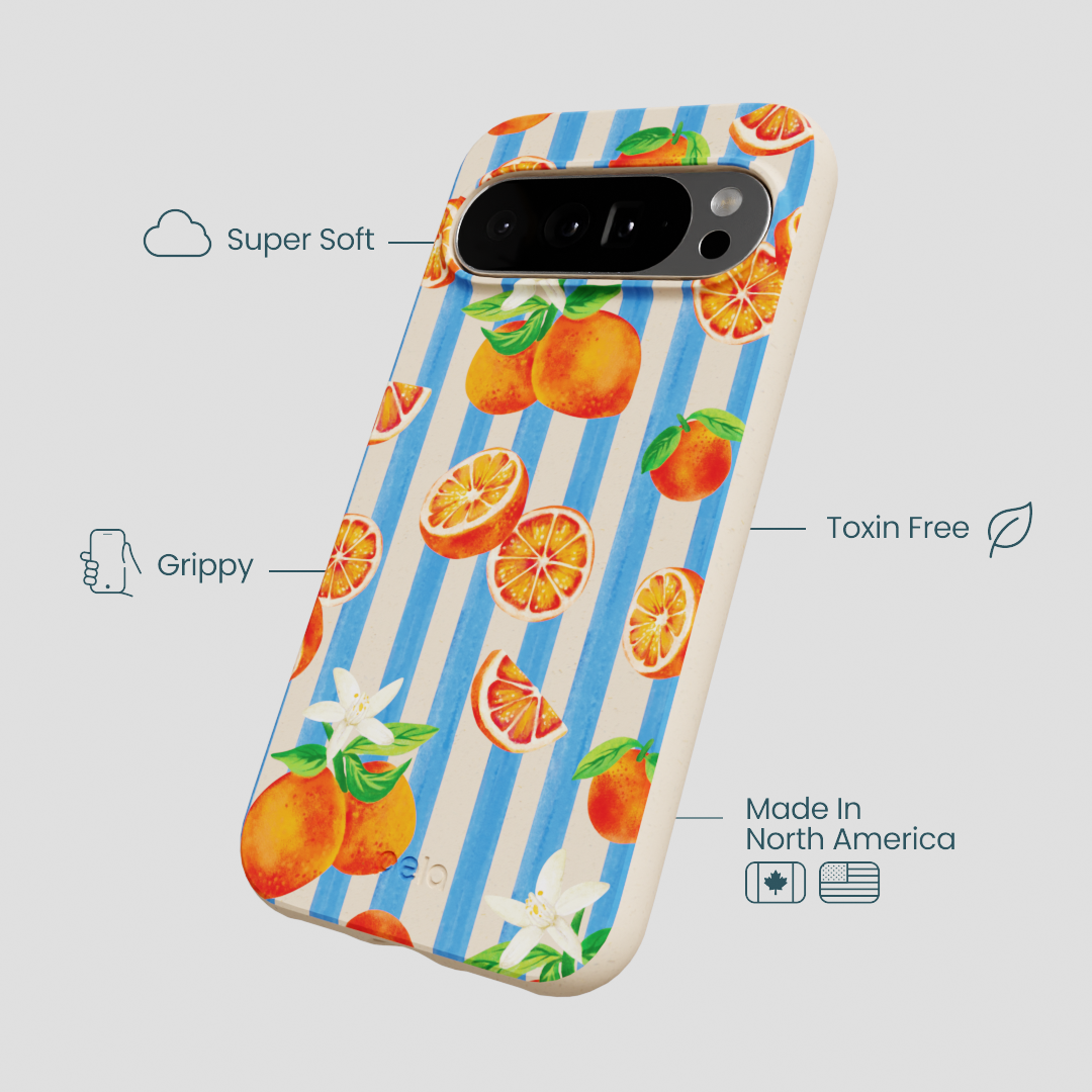 Seashell Blood Orange Stripes Google Pixel 10 Pro XL Case