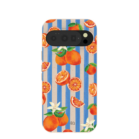 Seashell Blood Orange Stripes Google Pixel 10/10 Pro Case