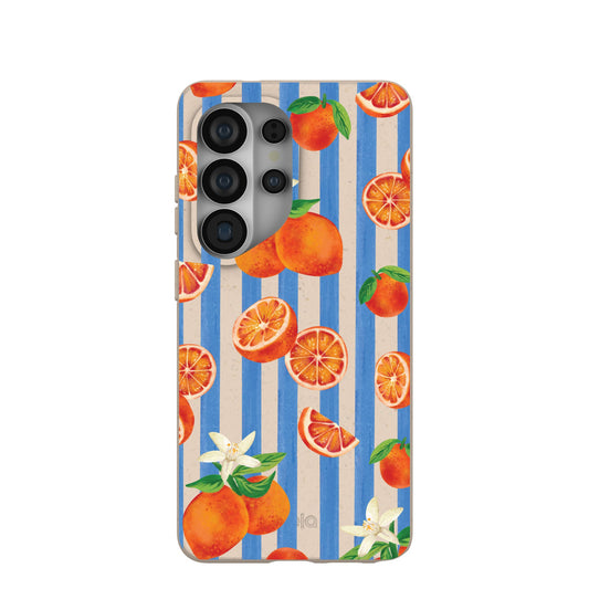 Seashell Blood Orange Stripes Samsung Galaxy S26 Ultra Case