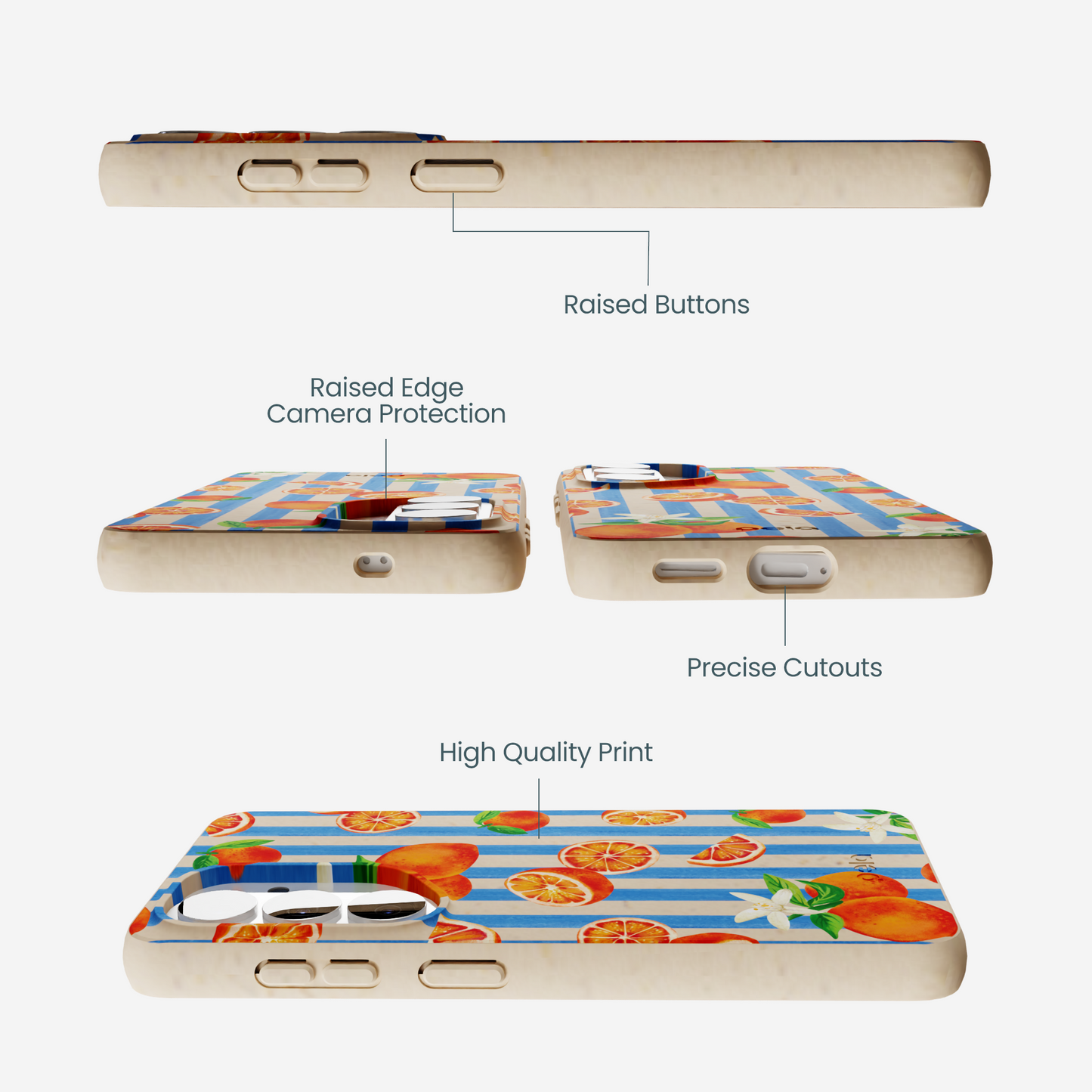 Seashell Blood Orange Stripes Samsung Galaxy S26 Case