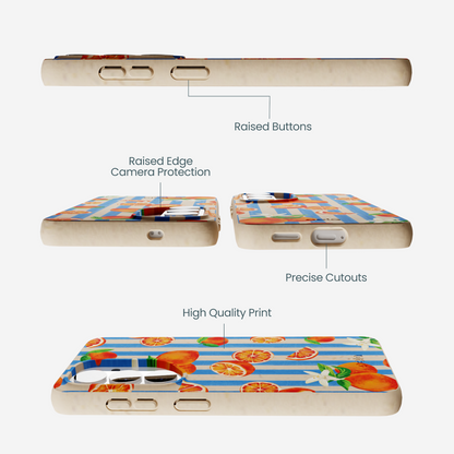 Seashell Blood Orange Stripes Samsung Galaxy S26 Case