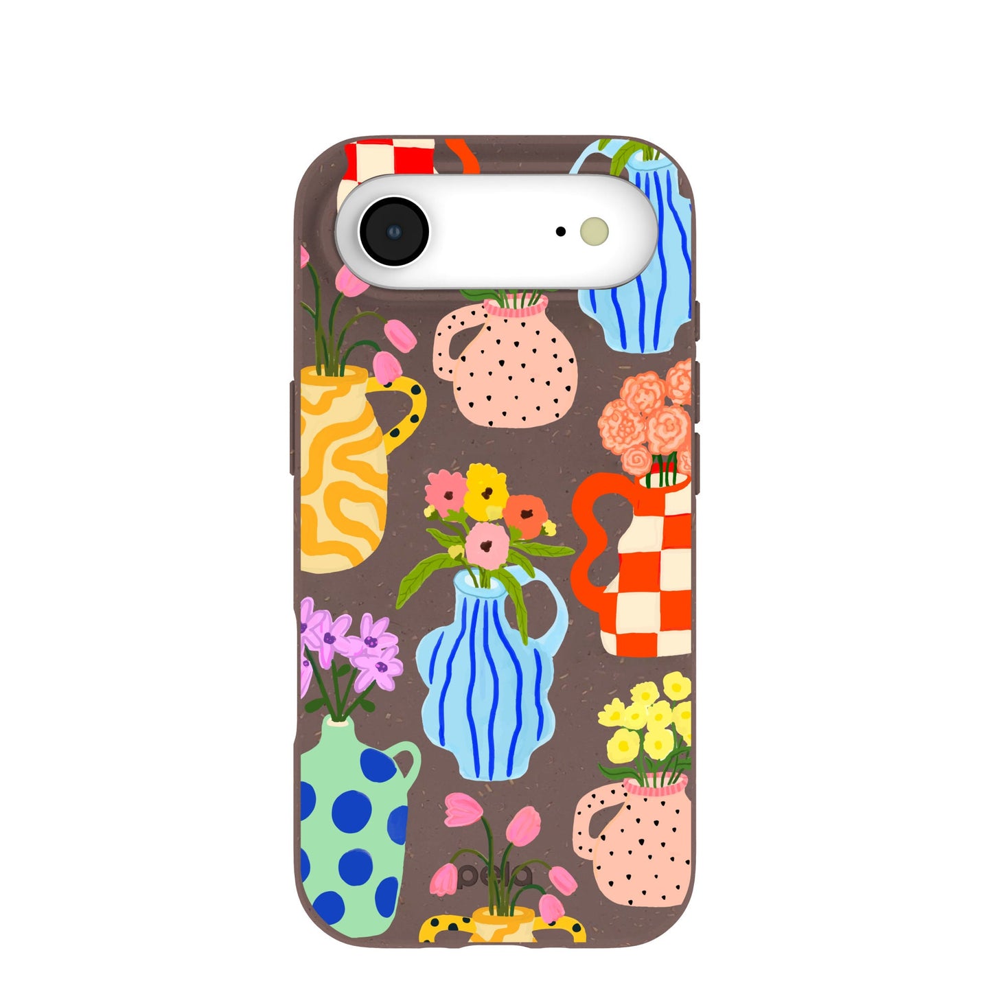 Chocolate Brown Bloom Ceramics iPhone Air Case