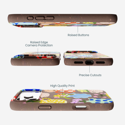 Chocolate Brown Bloom Ceramics iPhone 17 Pro Max Case