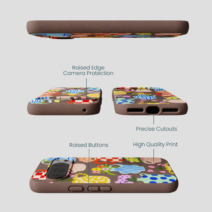 Chocolate Brown Bloom Ceramics Google Pixel 10/10 Pro Case