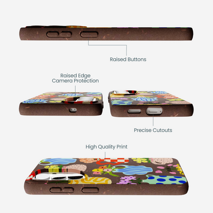 Chocolate Brown Bloom Ceramics Samsung Galaxy S26 Case