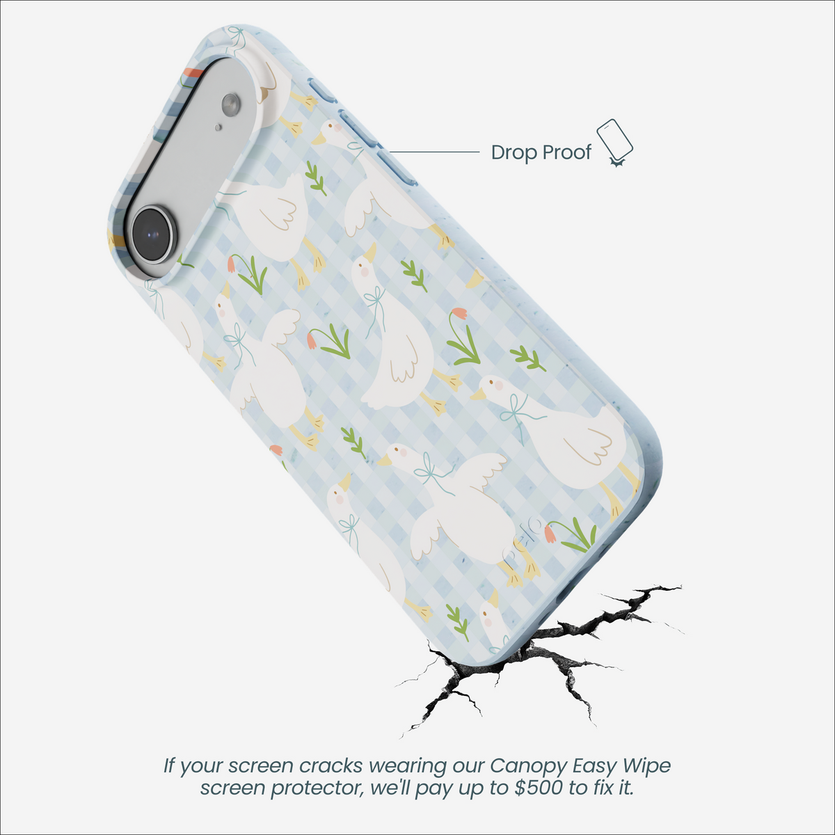 Powder Blue Blooming Quackers iPhone Air Case