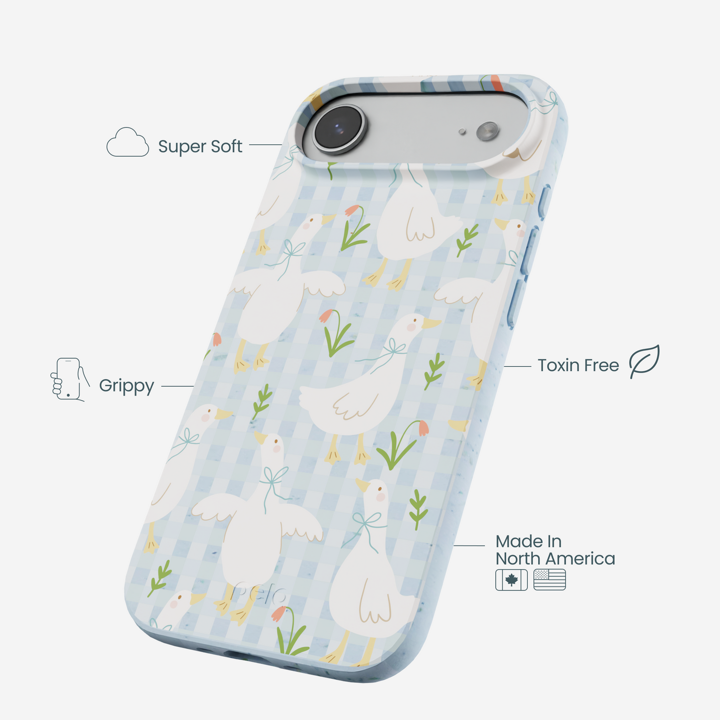 Powder Blue Blooming Quackers iPhone Air Case
