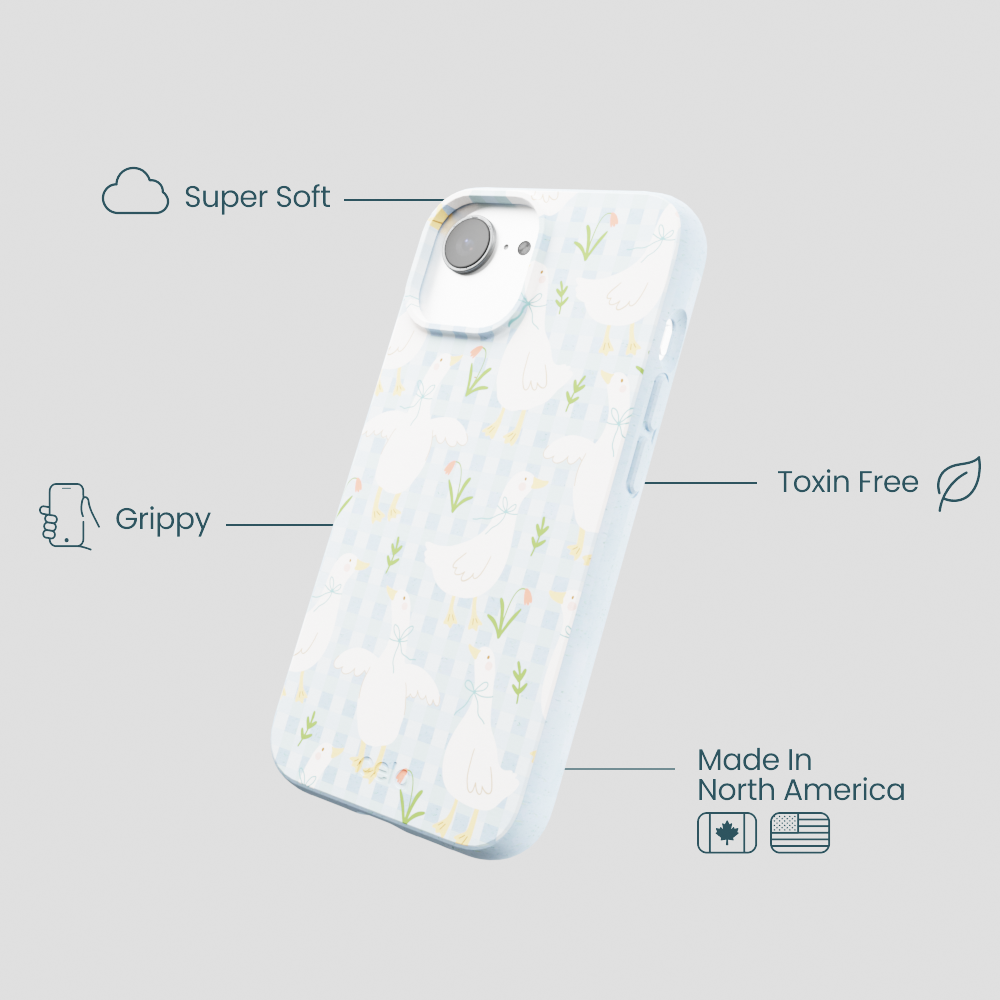 Powder Blue Blooming Quackers iPhone 16e/17e Case
