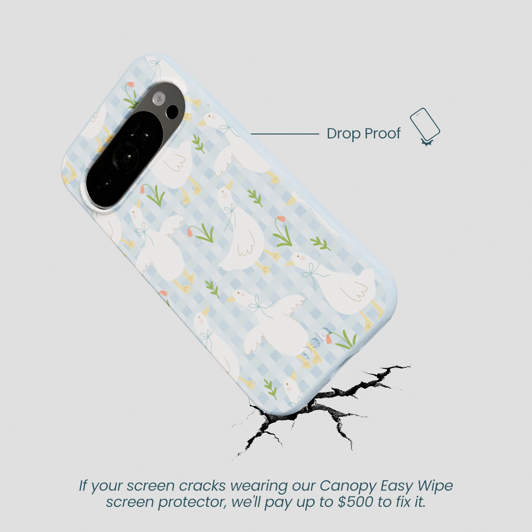 Powder Blue Blooming Quackers Google Pixel 10/10 Pro Case
