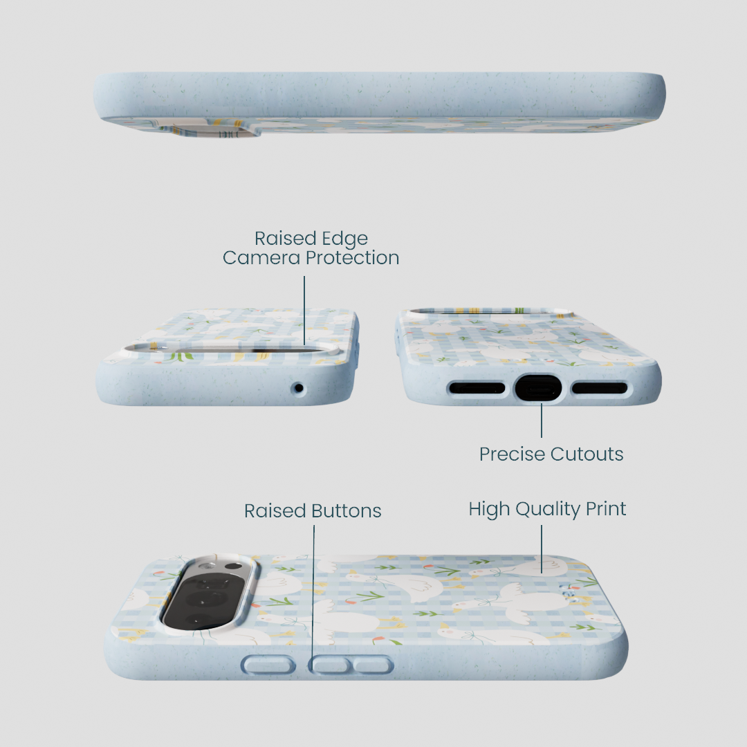 Powder Blue Blooming Quackers Google Pixel 10/10 Pro Case