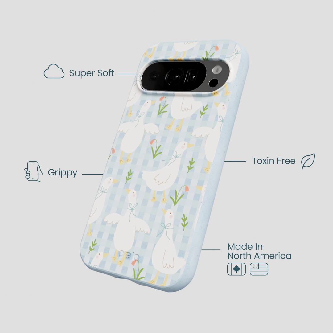 Powder Blue Blooming Quackers Google Pixel 10/10 Pro Case