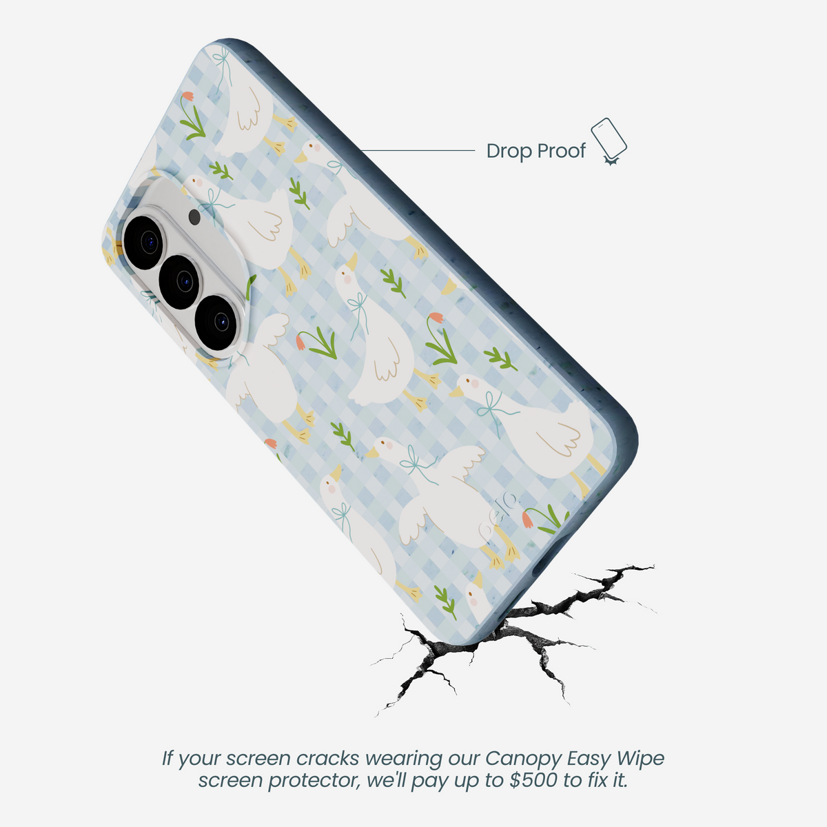 Powder Blue Blooming Quackers Samsung Galaxy S26 Case