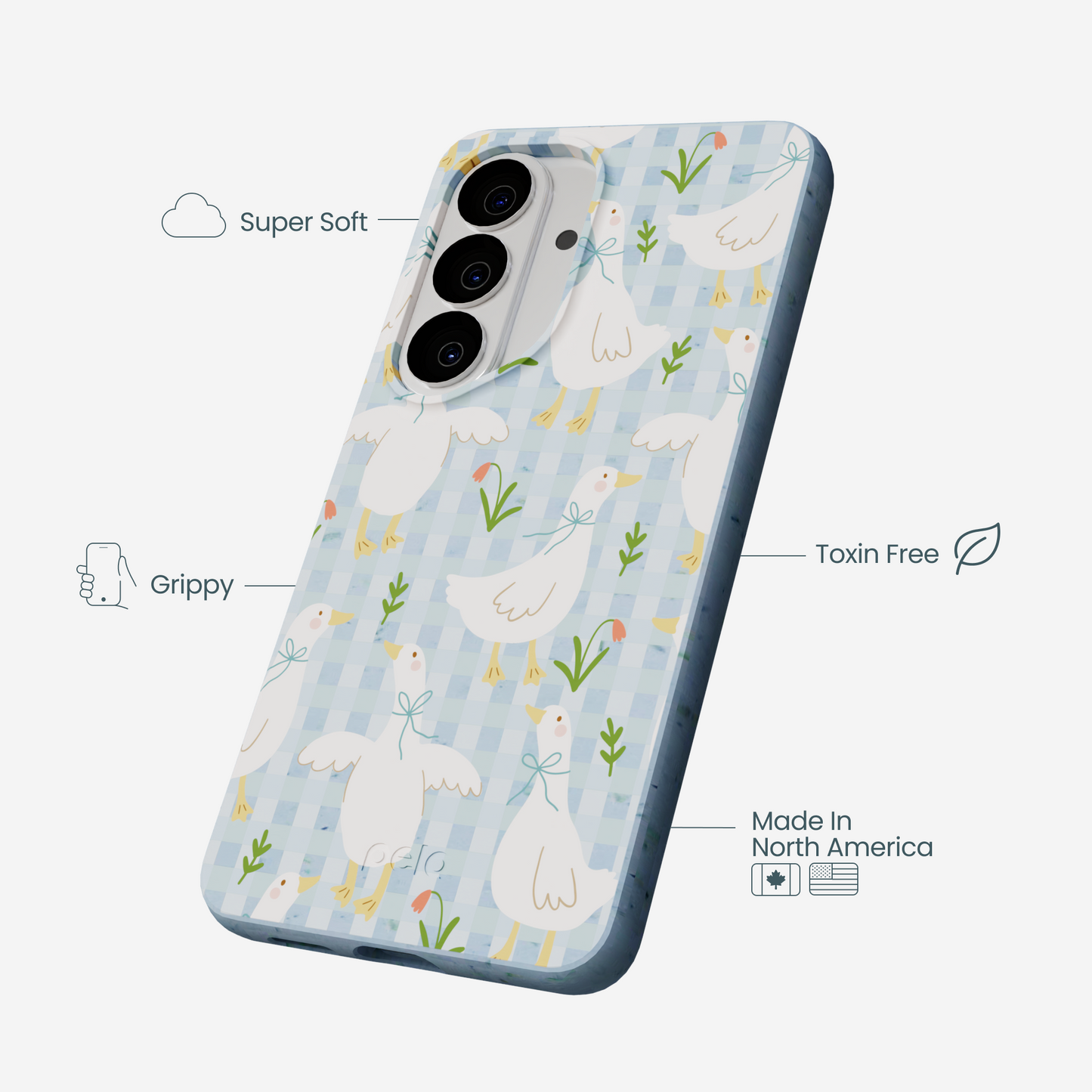Powder Blue Blooming Quackers Samsung Galaxy S26 Case