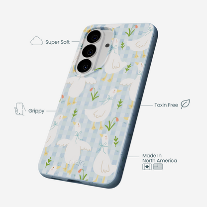 Powder Blue Blooming Quackers Samsung Galaxy S26 Case