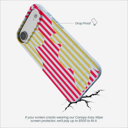 Powder Blue Blooming Stripes iPhone Air Case
